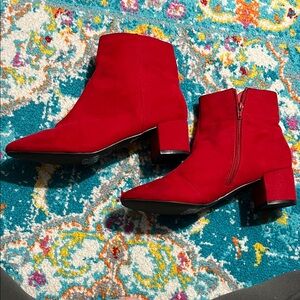 Forever 21 Red Ankle Boots